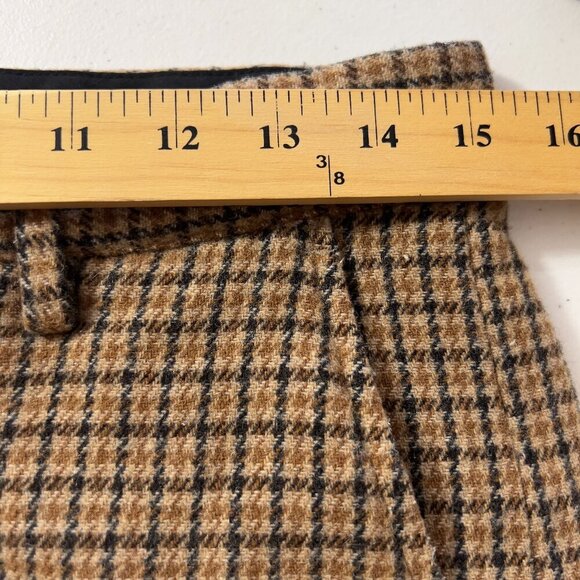 Zara Men’s Wool Blend Checkered Trousers Brown Black Size 38 (US 30) - Picture 13 of 16